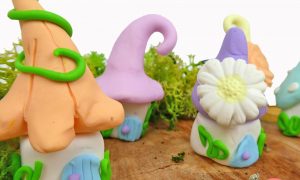 Wichtelhäuser Feenhäuser aus FIMO modellieren - Anleitung für Kinder