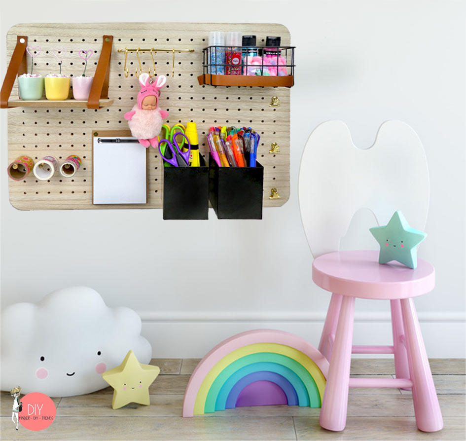 DIY PIN & PEG Organizer Pinnwand basteln fürs Kinderzimmer ...