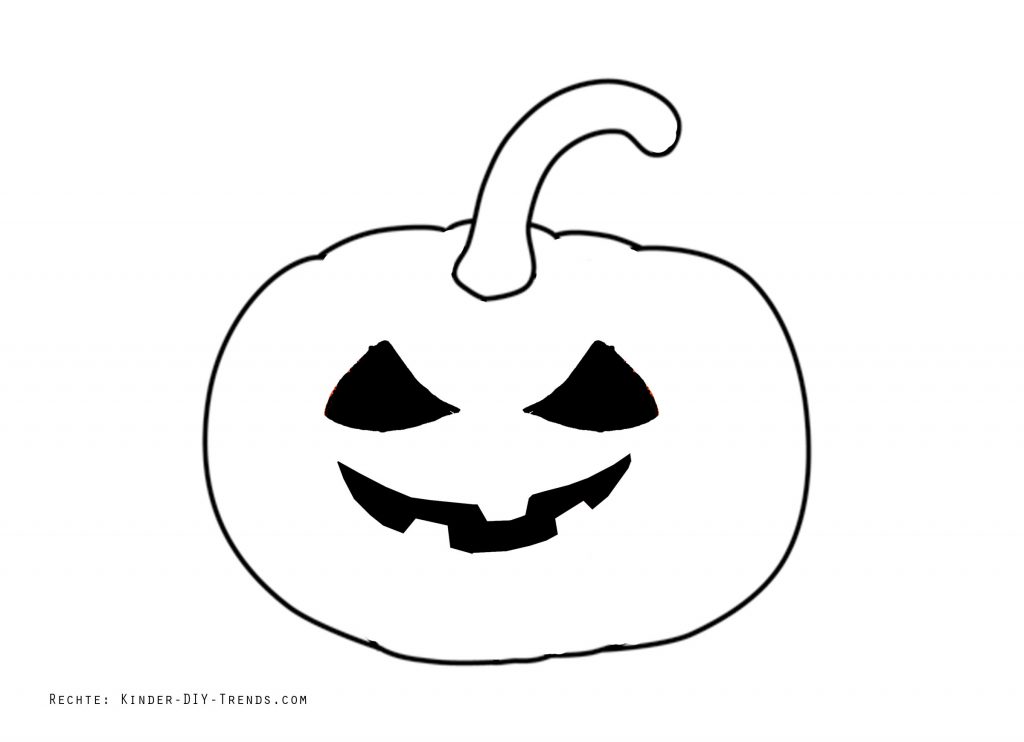 Ausmalbild Halloween Kürbis Monster gratis Vorlage zum Ausdrucken