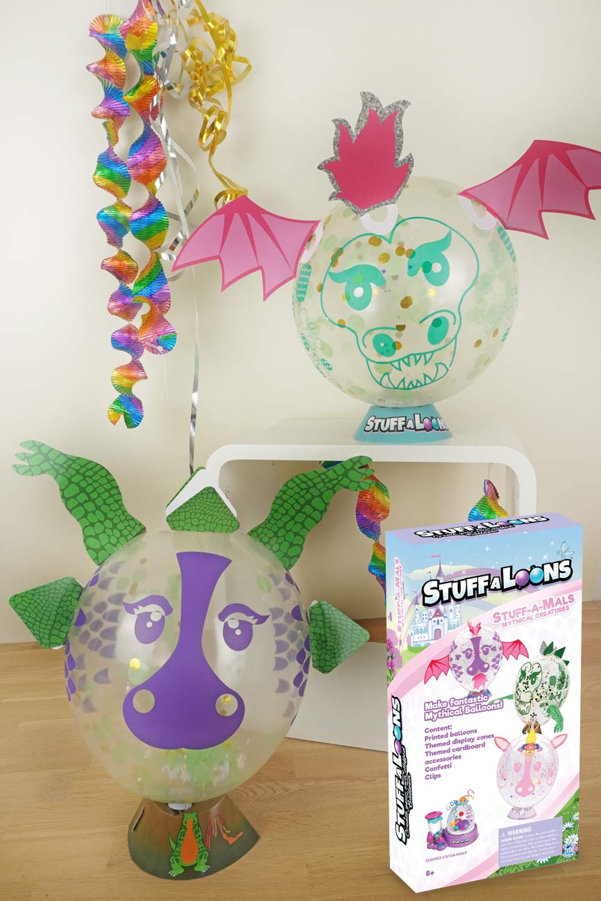 Stuff-A-Mals Geschenk im Luftballon - Nerf Kindergeburtstag Geschenk Fabelwesen
