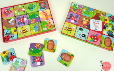 Memory Spiel von moses. Verlag mit Krabbelkäfer und Igel