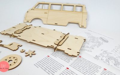 Anleitung Explosionszeichnung 3D Holzbausatz VW Bus