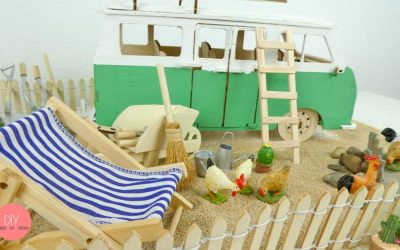 VW Bulli T1 und Miniaturlandschaft Deko