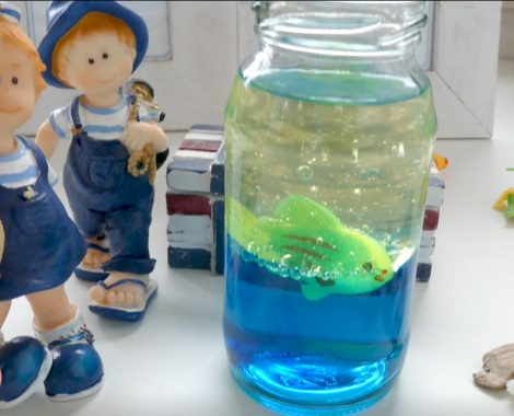 DIY Lavalampe oder Aquarium im Glas basteln
