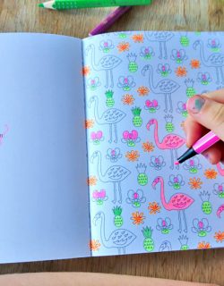 Vorlage zum Flamingo ausmalen - Malbuch für Kinder