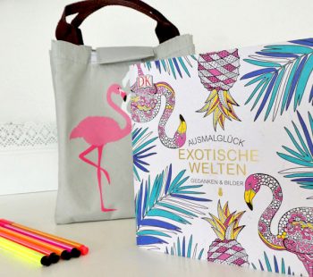 Flamingo und tropische Motive Ausmalbilder