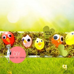 Kinder-DIY-Trends-Ballonhuhn-Dekoration Tolle Deko zu Ostern