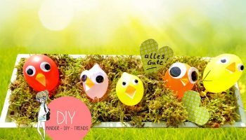Kinder-DIY-Trends-Ballonhuhn-Dekoration Tolle Deko zu Ostern