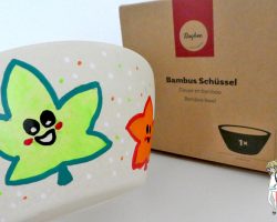 Kinder-DIY-Trends-Bambusgeschirr-Herbstdeko-Blatt-Kawaii Aktion auf dem Kindergeburtstag