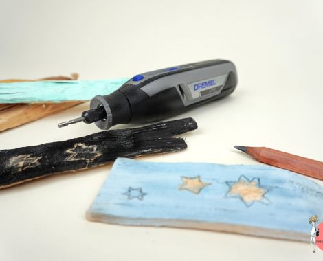 Sterne vorzeichnen und dann mit dem DREMEL fräsen
