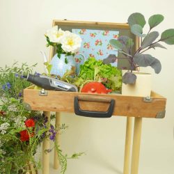 Pflanztisch: Upcycling aus einem alten Koffer, DIY mit Holz und Dremel Lite