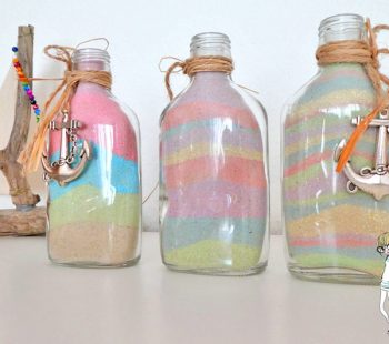 Kinder-DIY-Trends-Deko-Sandbild-Flasche-Dekoration Schöne Bastelidee für Kinder