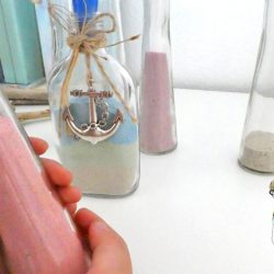 Kinder-DIY-Trends-Deko-Sandbild-Flasche-Trichter Mit Kreide Sand färben
