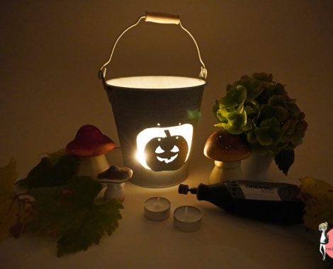 Halloween DIY mit Werkzeug: Dekolicht mit Kürbis