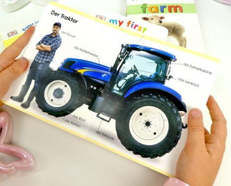 Erste Worte lernen auf deutsch und Englisch