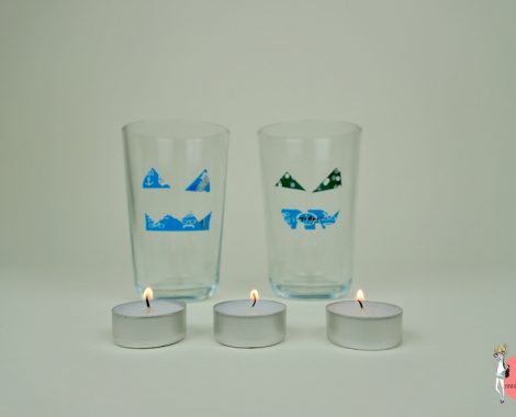 Experiment Glas und Lichtbrechung Physik - für Kinder an Halloween