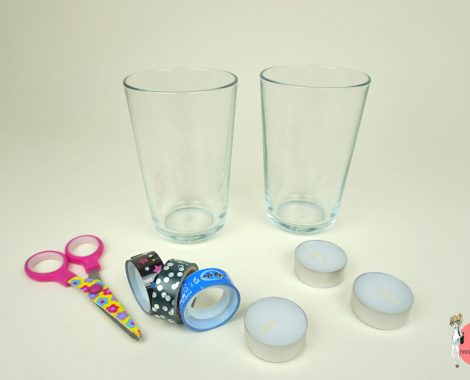 Material für das Experiment - mit Dingen aus dem Haushalt