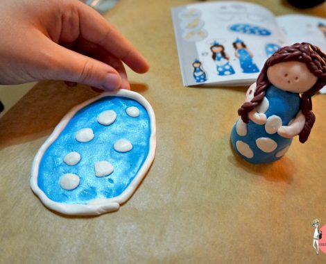 FIMO Schnee Prinzessin wird zur Maria Krippenfigur