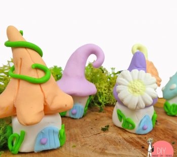 Kinder-DIY-Trends FIMO Wichtelhaus modellieren Deko Garten Instagram 3_k Hygge Pastell Wichtelhäuser selber machen mit Baumstamm Dekoration