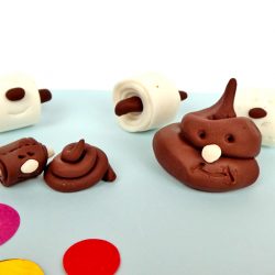 Kinder-DIY-Trends-FIMO-kids-Farmset-FunnyPapers-Set-Haufen Modellieren mit Jungs - Kackhaufen und Toilettenpapier FIMO Funny Papers