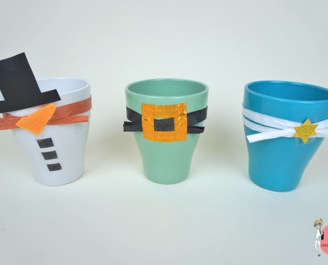 Geschenk für Weihnachten basteln - Nikolaus, Schneemann, Engel als Tasse Verpackung