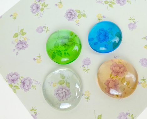 Anleitung Glassteine Deko Cabochons basteln