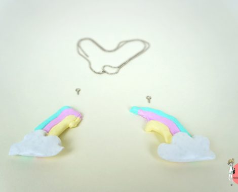 Fimo Freundschaftskette Basteln Kawaii Regenbogen Wolken Kinder Diy Trends