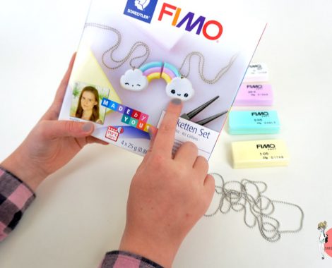 FIMO Staedtler Kawaii Kette mit Pastellfarbener Modelliermasse
