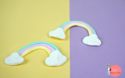 Regenbogen aus FIMO basteln mit Kindern
