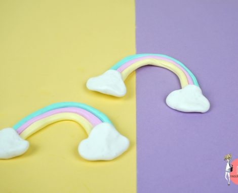 Regenbogen aus FIMO basteln mit Kindern