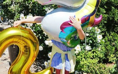 Folienballons Tiere Einhorn Dinosaurier und Zahlen zur Einschulung Feier