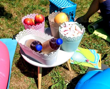 Picknick draußen mit Kindern - Familienausflug