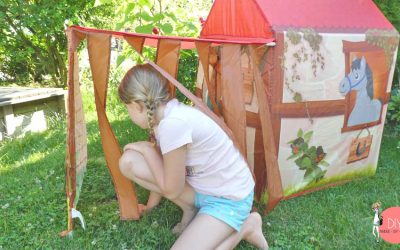 Pferde Kinderzelt als Spielstation beim Kindergeburtstag