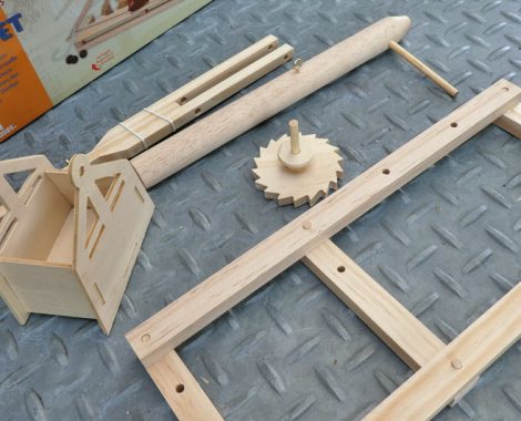 Gegengewicht aus Holz für das Trebuchet Katapult bauen