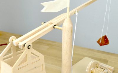 Jetzt ist das Trebuchet Katapult fertig gebaut