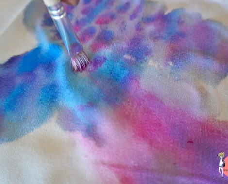 Aquarell auf Textil malen