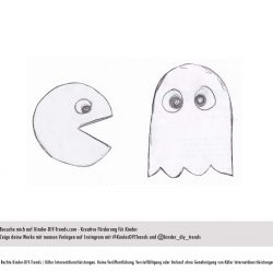 Kinder-DIY-Trends-Ohne-Nähmaschine-nähen-KOSMOS-Monster-Pac-Man-Pacman-Vorlage-PDF Gratis Vorlage Pac-Man Nähmuster