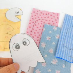Kinder-DIY-Trends-Ohne-Nähmaschine-nähen-KOSMOS-Monster-Pac-Man-Pacman-Vorlage-aufzeichnen Pac-Man Vorlage auf den Stoff übertragen