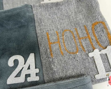 Einfaches Lettering mit Goldmarker auf Textil