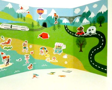 Kulisse und Sticker