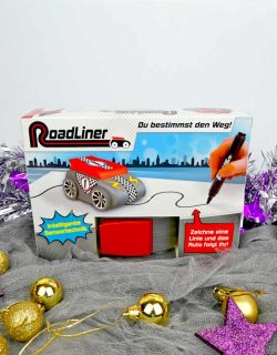Kinder-DIY-Trends-Roadliner-Auto-Geschenkidee Roadliner von Coppenrath ist ein Roboterauto mit Sensortechnologie für Kinder