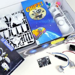 Kinder-DIY-Trends-Roboter-Experimentierkasten-KOSMOS-Chipz-bauen-Inhalt-Verpackung Experimentierkasten Roboter bauen für Kinder ab 8 Jahren