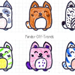 Kinder-DIY-Trends-Square-Katze-angemalt_ Kinder lernen zeichnen