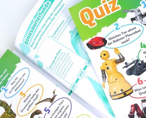 Wissensquiz für Kinder im Buch