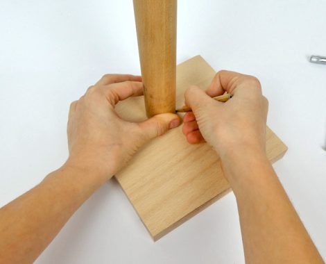Bastelidee mit Werkzeug und Holz