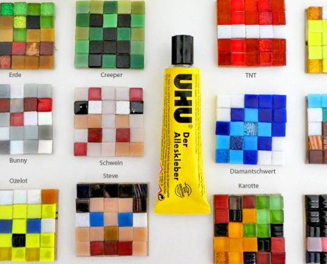 Steve, Diamantschwert, Ozelot, Lucky Stone, Minecraft Erde Block