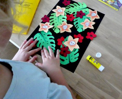 Kinderleichte Bastelidee mit Papier und gratis Vorlage