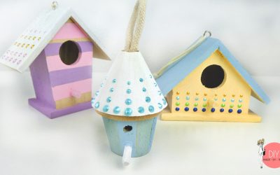 Vogelhaus Dekoration mit Pastellfarben und Perlenmuster Pearl Pen