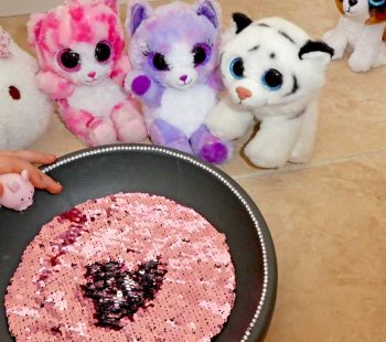 Kinder-DIY-Trends-Wendepailletten-Squishy-Kawaii Dekoration fürs Kinderzimmer mit Wendepailletten